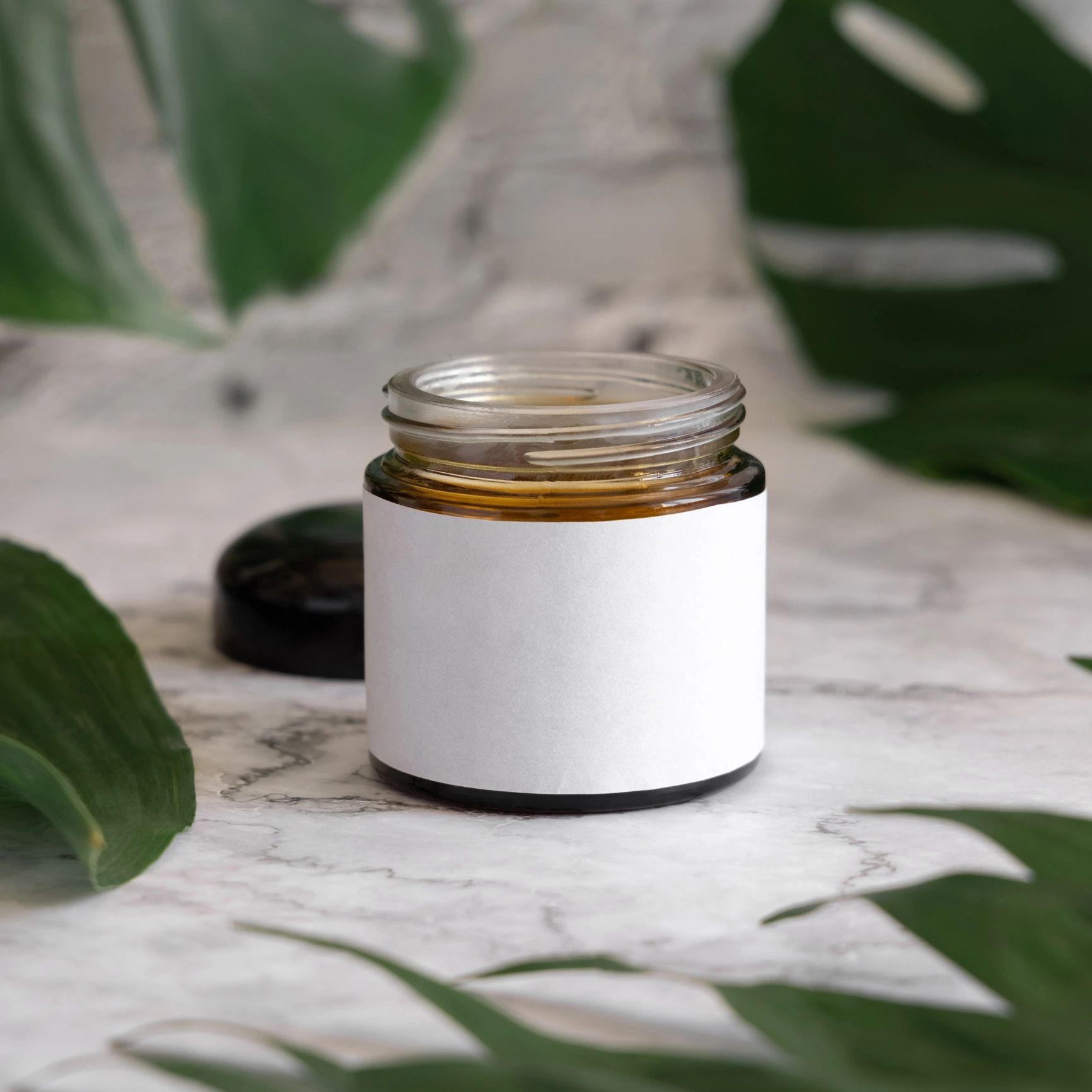 WhatTheTea Hibiscus + Hawthorn Herbal Blend jar mockup
